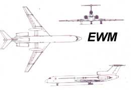 3 VISTAS TUPOLEV 154